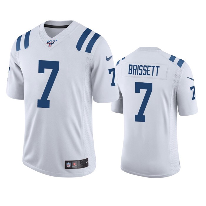 Indianapolis Colts Jacoby Brissett White 100th Season Vapor Limited Jersey