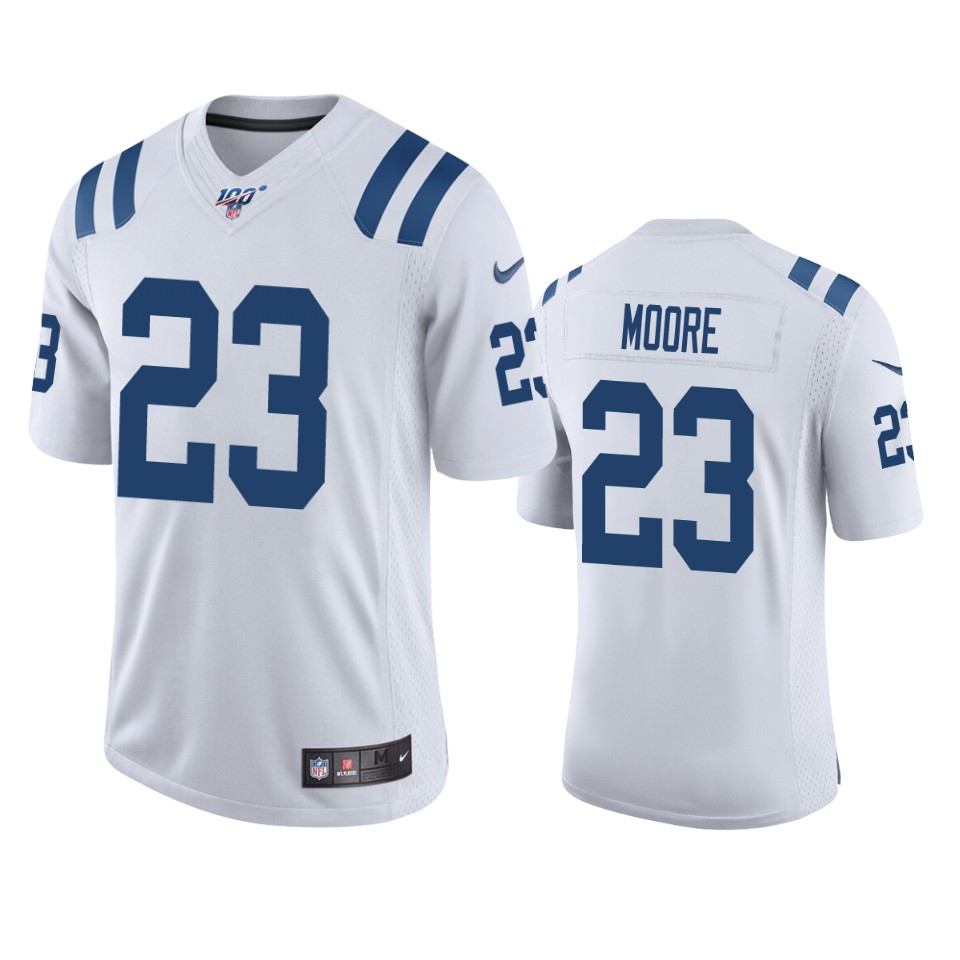 Indianapolis Colts Kenny Moore White 100th Season Vapor Limited Jersey - Cocomos