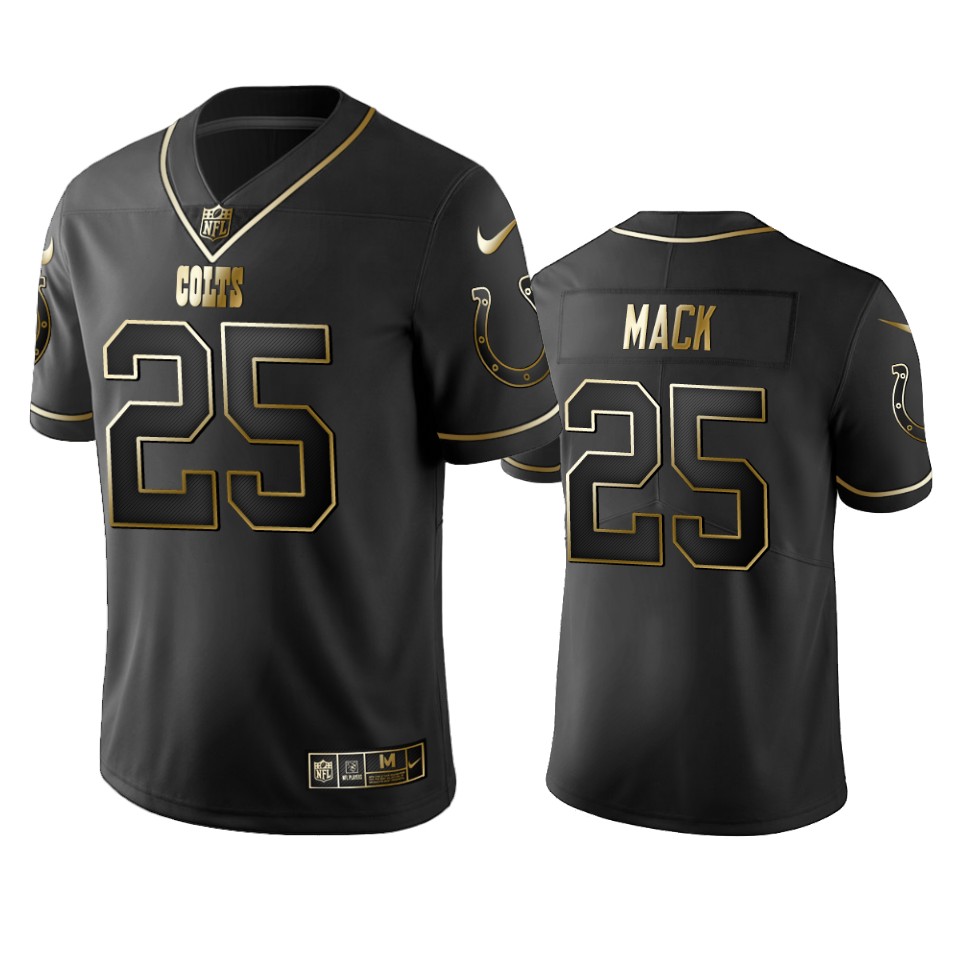 Indianapolis Colts Marlon Mack Black Golden Edition 2019 Vapor Untouchable Limited Jersey - Mens - Cocomos