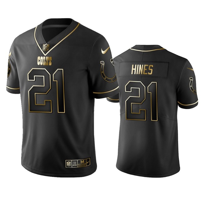 Indianapolis Colts Nyheim Hines Black Golden Edition 2019 Vapor Untouchable Limited Jersey - Mens