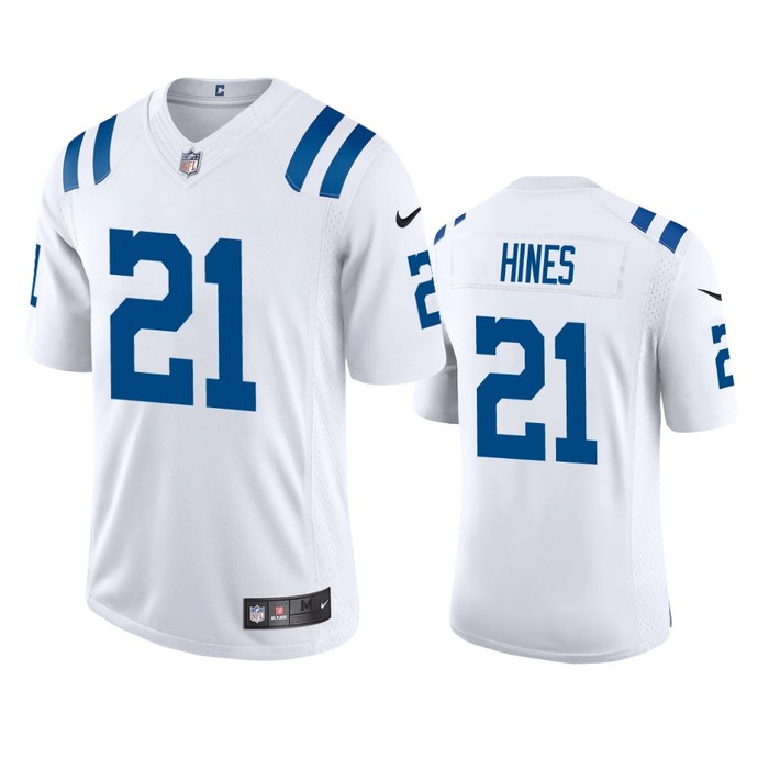 Indianapolis Colts Nyheim Hines White 2020 Vapor Limited Jersey - Mens