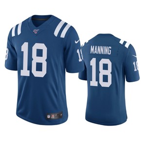 Indianapolis Colts Peyton Manning Royal 100th Season Vapor Limited Jersey