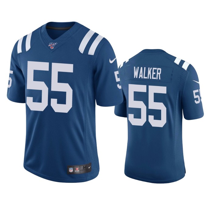 Indianapolis Colts Phillip Walker Royal 100th Season Vapor Limited Jersey