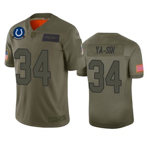 Indianapolis Colts Rock Ya-sin Camo 2019 Salute To Service Limited Jersey - Cocomos