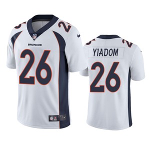 Isaac Yiadom Denver Broncos White Vapor Limited Jersey