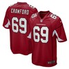 Jack Crawford Arizona Cardinals Game Jersey - Cardinal Nfl