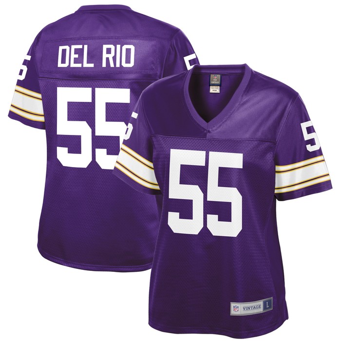 Jack Del Rio Minnesota Vikings Nfl Pro Line Womens Retired Player Jersey - Purple Nfl