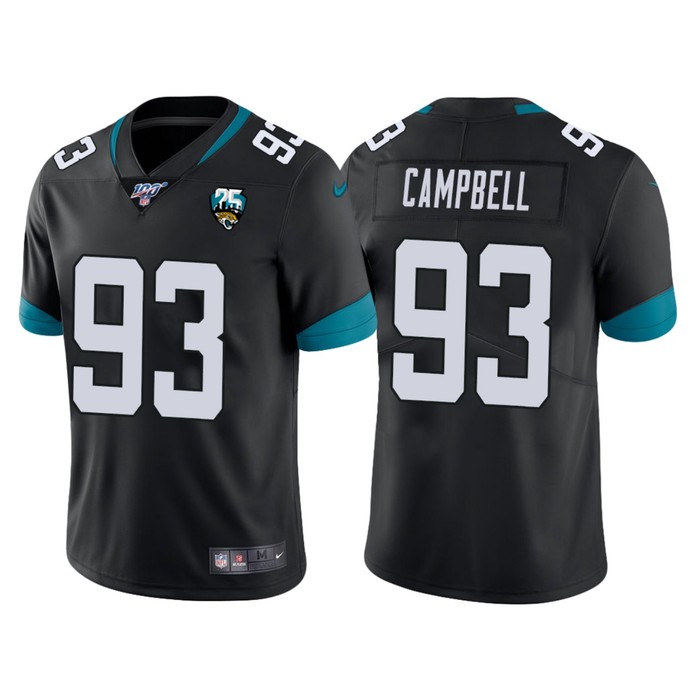 Jacksonville Jaguars 25th Anniversary Calais Campbell Black Vapor Limited Jersey