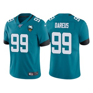 Jacksonville Jaguars 25th Anniversary Marcell Dareus Teal Vapor Limited Jersey - Cocomos