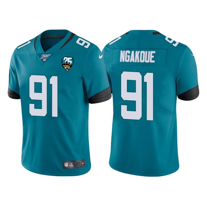 Jacksonville Jaguars 25th Anniversary Yannick Ngakoue Teal Vapor Limited Jersey