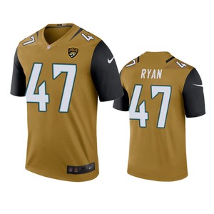 Jacksonville Jaguars #47 Jake Ryan Gold Color Rush Legend Jersey - Men