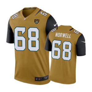 Jacksonville Jaguars #68 Andrew Norwell Nike Color Rush Gold Jersey