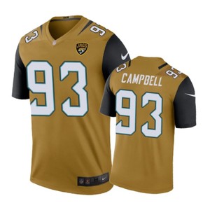 Jacksonville Jaguars #93 Calais Campbell Nike Color Rush Gold Jersey