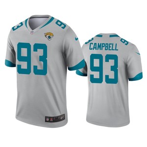 Jacksonville Jaguars Calais Campbell Silver Inverted Legend Jersey