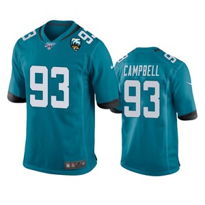 Jacksonville Jaguars Calais Campbell Teal 25th Anniversary Game Jersey