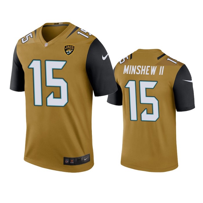 Jacksonville Jaguars Gardner Minshew Gold Color Rush Legend Jersey