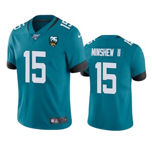 Jacksonville Jaguars Gardner Minshew Teal 25th Anniversary Vapor Limited Jersey