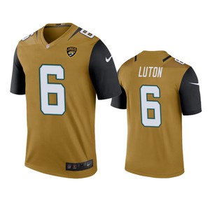 Jacksonville Jaguars Jake Luton Bold Gold Color Rush Legend Jersey