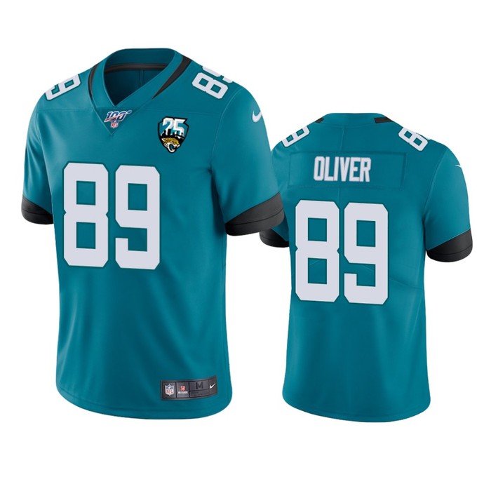 Jacksonville Jaguars Josh Oliver Teal 25th Anniversary Vapor Limited Jersey