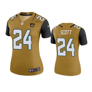 Jacksonville Jaguars Josiah Scott Gold Color Rush Legend Jersey