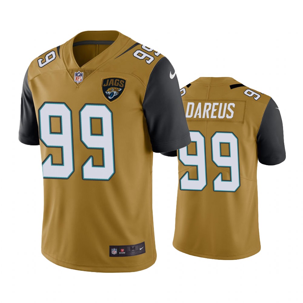 Jacksonville Jaguars Marcell Dareus Gold Nike Color Rush Limited Jersey - Cocomos