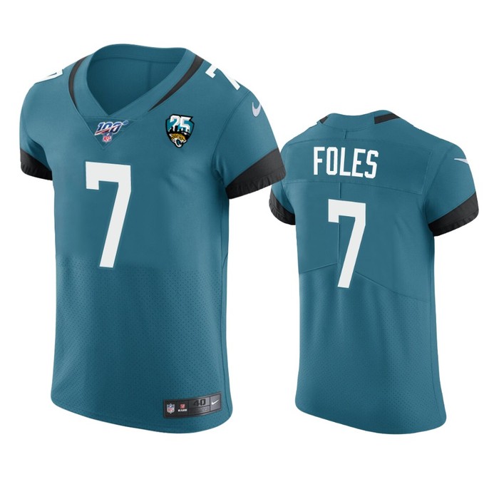 Jacksonville Jaguars Nick Foles Teal 25th Season Vapor Elite Jersey