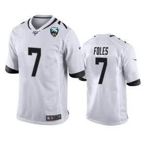 Jacksonville Jaguars Nick Foles White 25th Anniversary Game Jersey