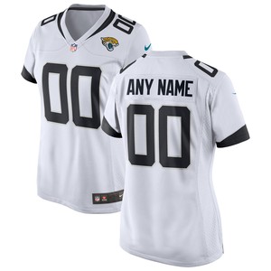 Jacksonville Jaguars Womens Custom Game Jersey - White Custom Jerseys Nfl