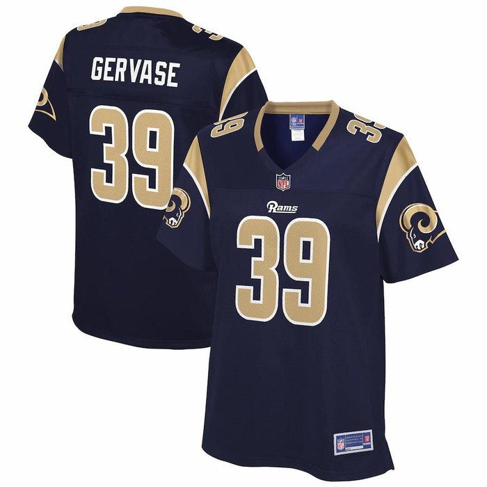 Jake Gervase Los Angeles Rams Nfl Pro Line Womens Team Player Jersey - Navy