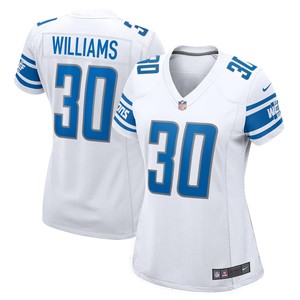 Jamaal Williams Detroit Lions Womens Player Game Jersey - White Nfl