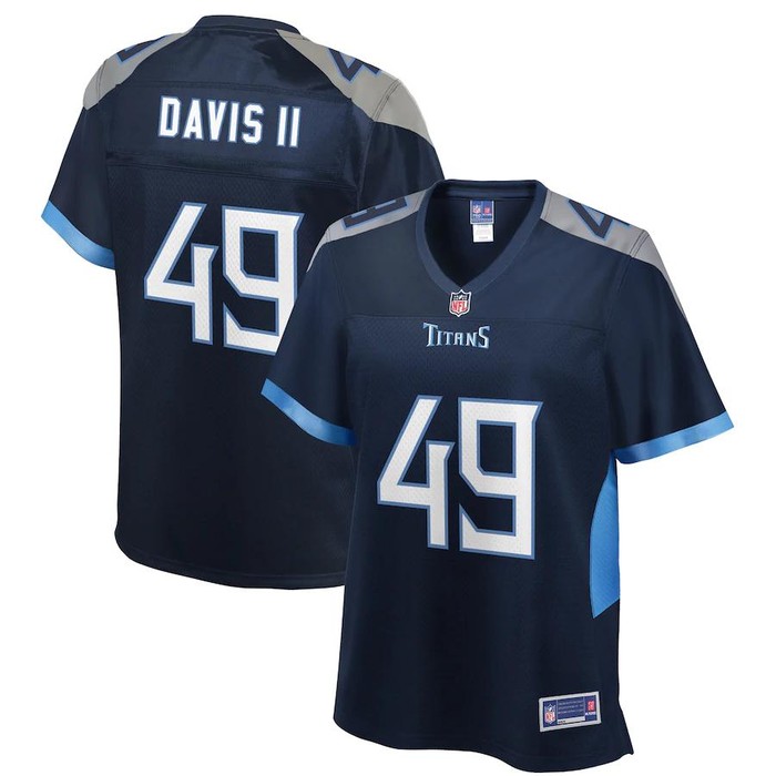 Jamal Davis Ii Tennessee Titans Nfl Pro Line Womens Team Player Jersey - Navy