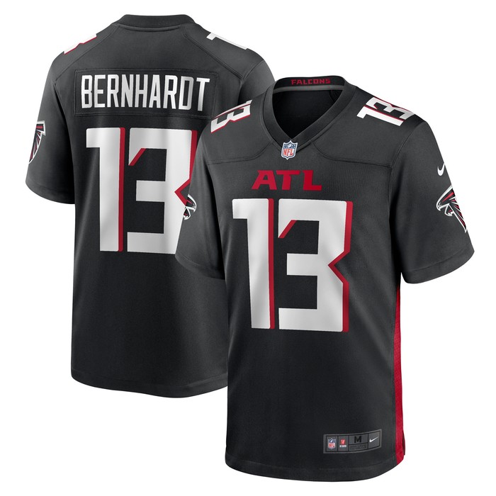 Jared Bernhardt Atlanta Falcons Player Game Jersey - Black Nfl