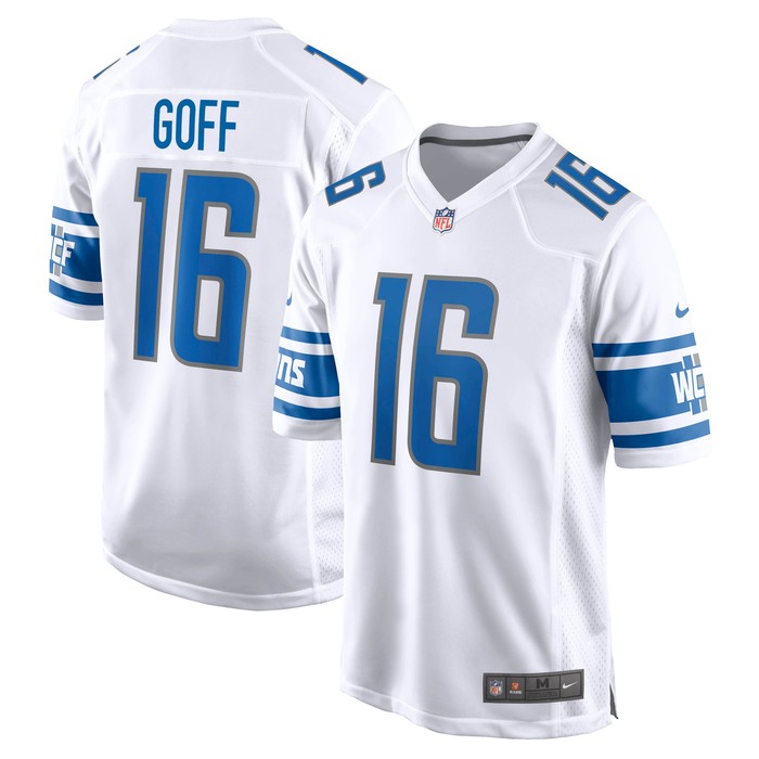 Jared Goff Detroit Lions Game Jersey - White Nfl