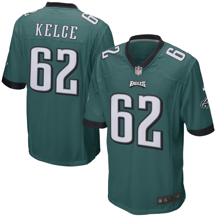 Jason Kelce Philadelphia Eagles Game Player Jersey - Green Nfl