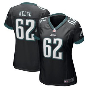 Jason Kelce Philadelphia Eagles Womens Player Game Jersey - Black Nfl