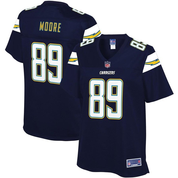 Jason Moore Los Angeles Chargers Nfl Pro Line Womens Team Player Jersey - Navy