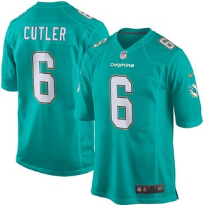 Jay Cutler Miami Dolphins Nike Game Jersey - Aqua