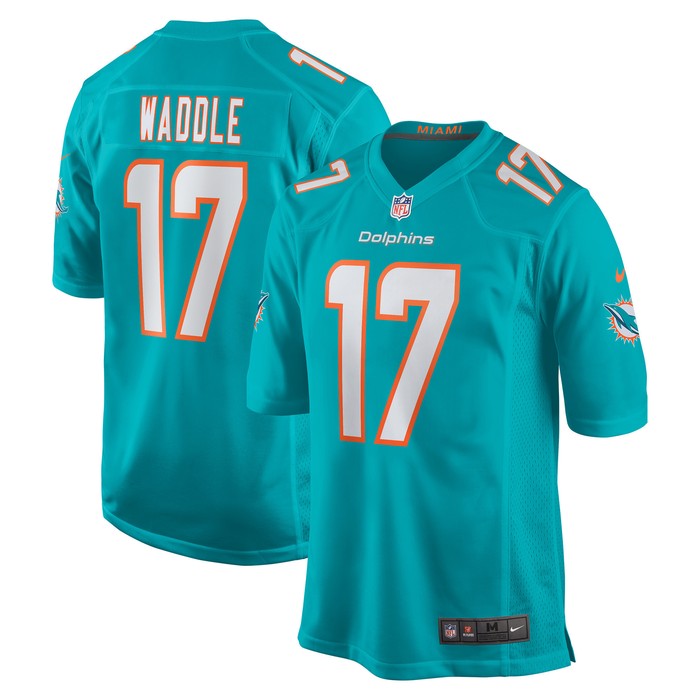 Jaylen Waddle Miami Dolphins Game Jersey - Aqua Nfl