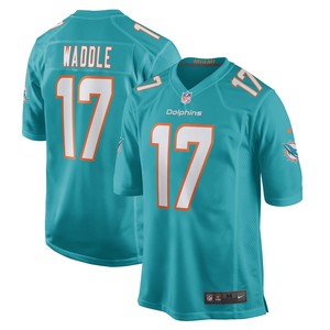 Jaylen Waddle Miami Dolphins Game Player Jersey Aqua Nfl