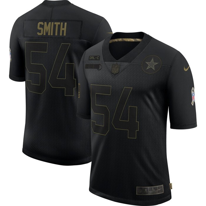 Jaylon Smith Dallas Cowboys 2020 Salute To Service Limited Jersey - Black