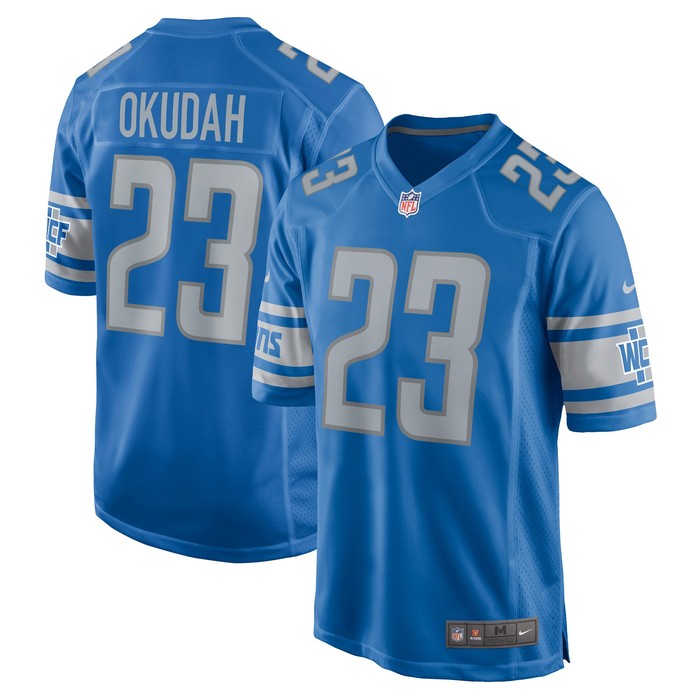 Jeff Okudah Detroit Lions Player Game Jersey - Blue Nfl