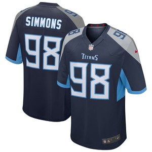 Jeffery Simmons Tennessee Titans Game Jersey - Navy Nfl