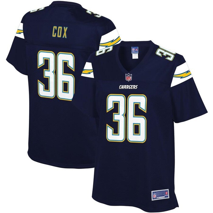 Jeremy Cox Los Angeles Chargers Nfl Pro Line Womens Team Player Jersey - Navy