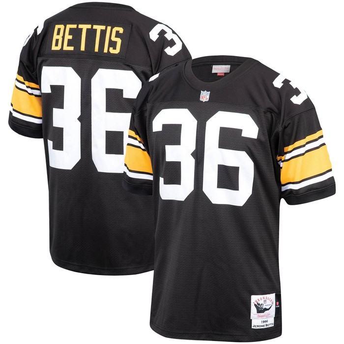 Jerome Bettis Pittsburgh Steelers Mitchell & Ness 1996 Authentic Throwback Retired Player Jersey - Black Nfl