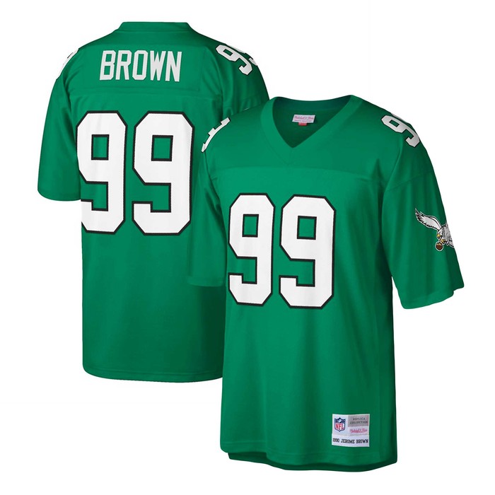 Jerome Brown Philadelphia Eagles Mitchell & Ness Big & Tall 1990 Retired Player Replica Jersey - Kelly Green Nfl