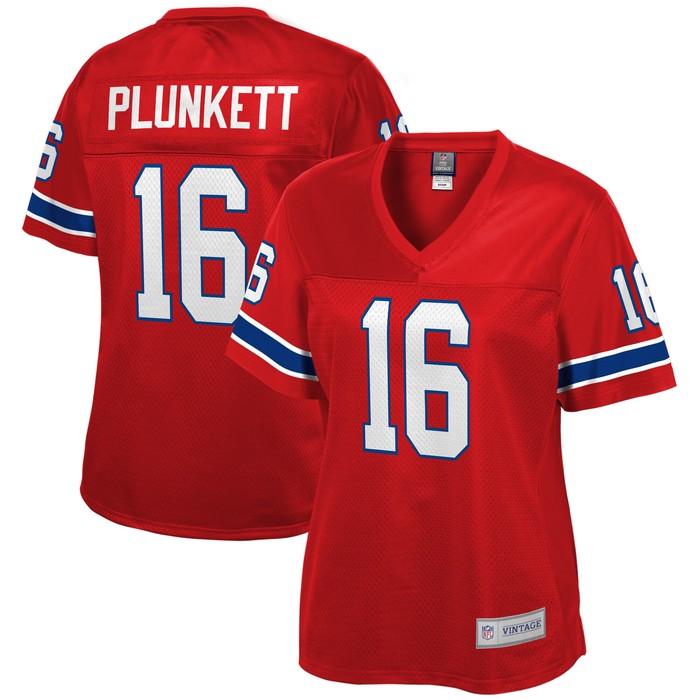 Jim Plunkett New England Patriots Nfl Pro Line Womens Retired Player Jersey - Red Nfl