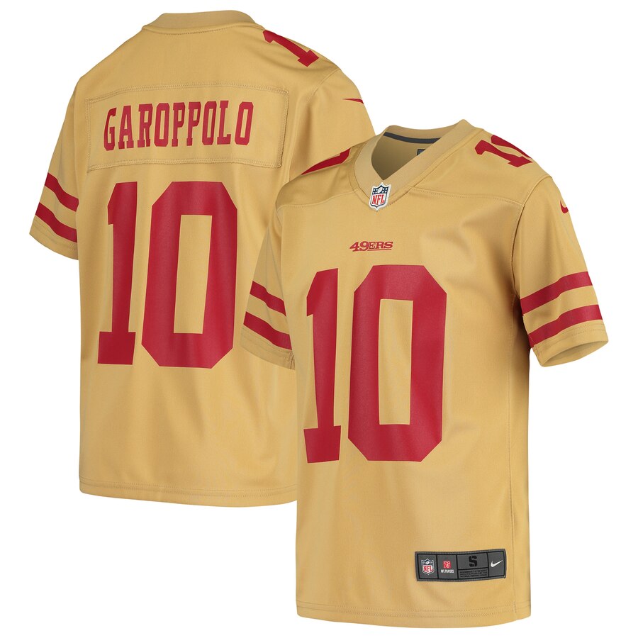 Jimmy Garoppolo San Francisco 49ers Nike Youth Inverted Game Jersey - Gold - Cocomos