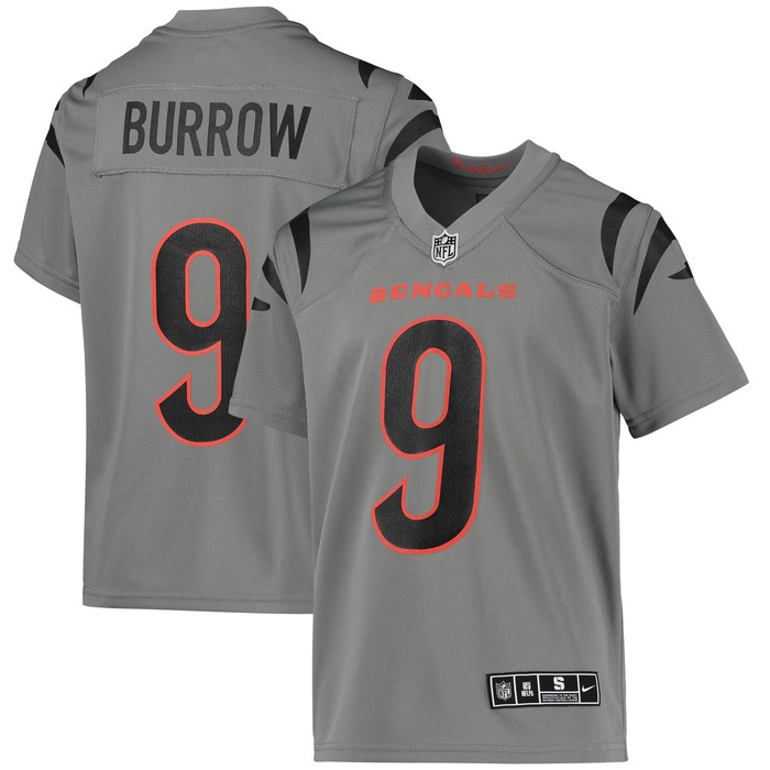 Joe Burrow Cincinnati Bengals Inverted Team Game Jersey - Gray Nfl