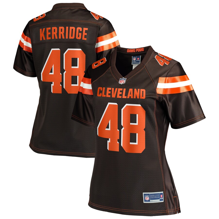 Joe Kerridge Cleveland Browns Nfl Pro Line Womens Player Jersey - Brown - Cocomos