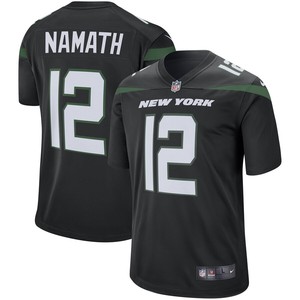 Joe Namath New York Jets Nike Retired Player Game Jersey - Stealth Black